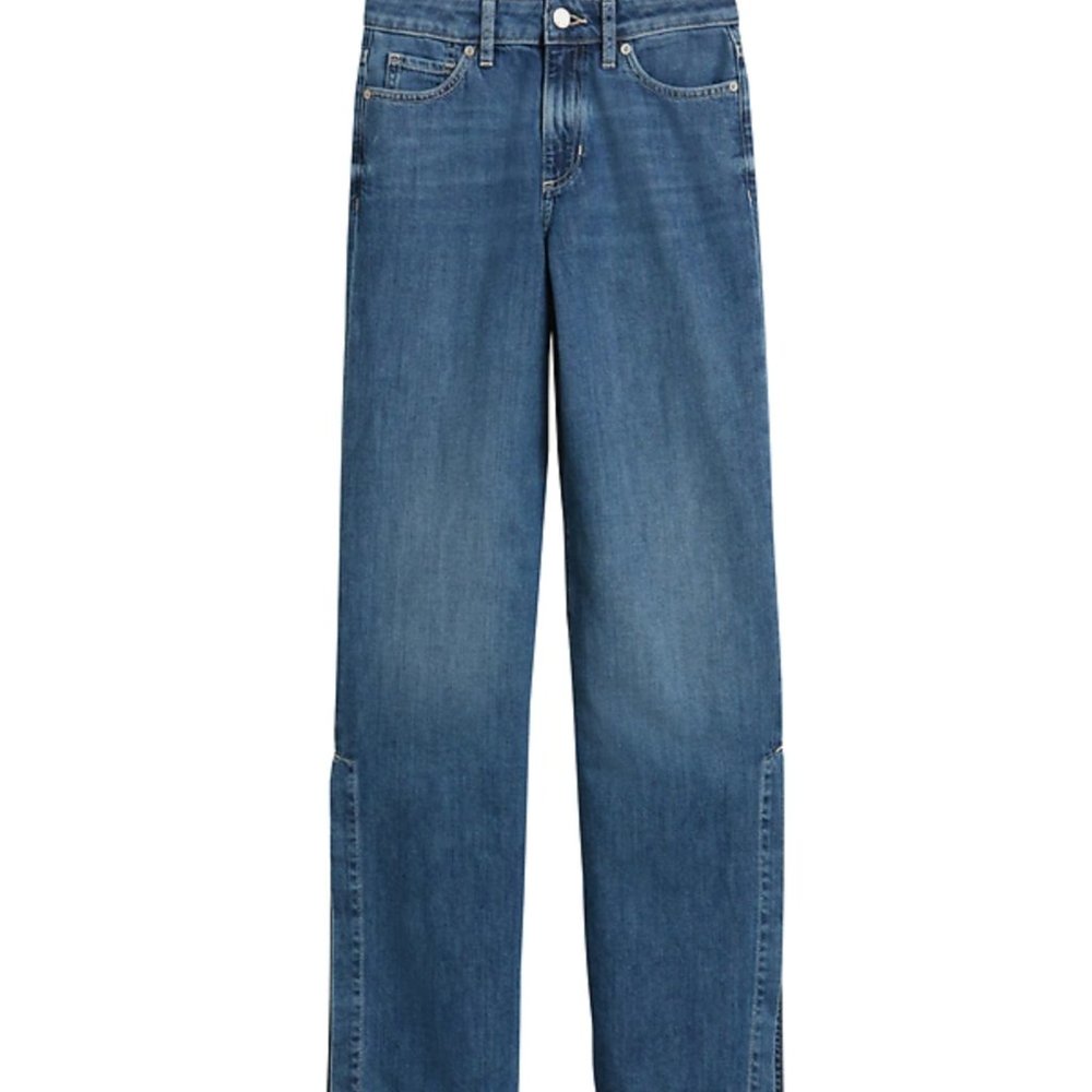 banana republic high rise wide leg jean